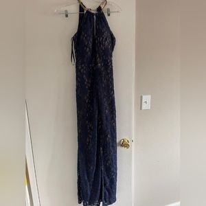 Formal embroidered long dress
